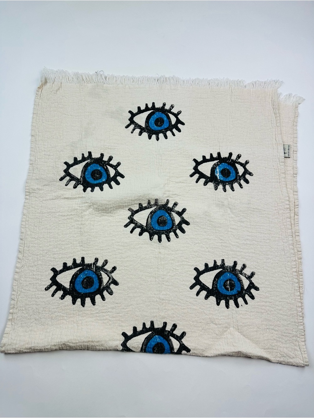 GY Special Collection Turkish Cotton Muslin Full Size Towel Evil Eye Print